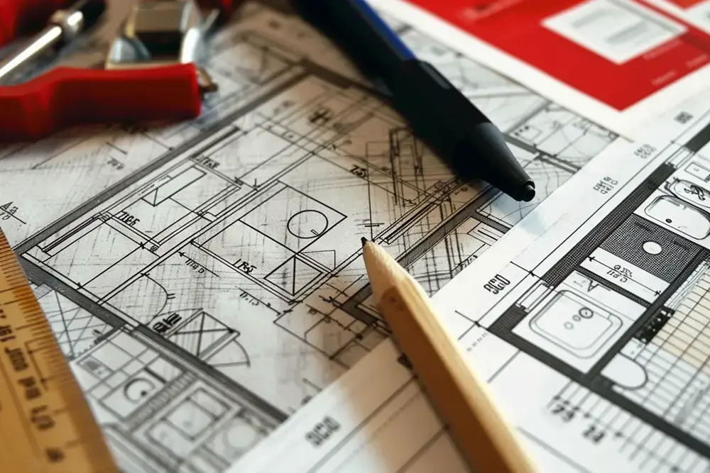 Concept : Releveu, moodboard, Vizualizări 3D, planuri de mobilare. Proiect tehnic : Planuri finisaje pardoseli, tavane, pereți, stereotomii băi, bucătarii, planuri de instalații sanitare, electrice, termice. Detalii de execuție : Detaliere mobilier - desene tehnice pentru tot mobilierul custom, lista obiecte pentru achiziție. Implementare : Asistăm clientul... cei implicați (constructor, furnizori, project manager).